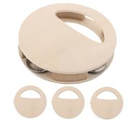 TOYANDONA 4 Pièces Kit Diy Bois Naturel pour Garçon Fille Hochet Musical Non Peint Instrument à Secouer Manuel Montessori Sensoriel pour Développement Infantile