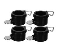 TOYANDONA 4 Pièces Kit Pivotant pour Mât de Drapeau, Clips à Anneaux | Noir, Plastique, Système Anti-enroulement à Rotation Fluide, Taille 50x3, 20x2, 50cm