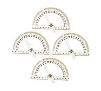 TOYANDONA 4 Pièces Kit Règle Dangle Bois Outil Éducatif DIY pour Garçon Fille Rapporteur Ajustable pour Apprentissage des Angles Matériel de Classe et Kit de Bricolage Complet