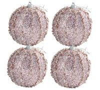 TOYANDONA 4 Pièces Lot de Boules de Noël Décoratives Ornements Suspendus Colorés pour Sapin Décoration Festive Réutilisable pour Maison Fête et Commerce