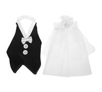 TOYANDONA 4 pièces Lot de Couvre-Bouteilles Vin Forme Mariée Décorations Élégantes pour Mariage et Dîner Housses Réutilisables avec Motifs Robe Mariée pour Tables Festives