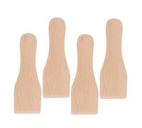 TOYANDONA 4 pièces Lot Spatules Bois Naturel Résistantes pour Beurre et Pâtisserie Racloir Multifonction Ustensile de Cuisine Polyvalent pour Maison Barbecue et Restaurant