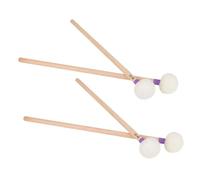 TOYANDONA 4 pièces Maillets de Timbales à Tête Feutre Doux avec Manche Bois Baguettes Percussion Précises pour Batterie Timpani et de Groupe