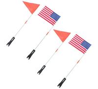 TOYANDONA 4 Pièces Mat de Drapeau pour Vélo Garçon et Filles avec Design et Hauteur Supplémentaire en PVC pour Déplacements Scolaires et Circulations en Quartier en Toute Sécurité