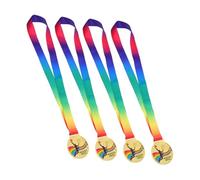 TOYANDONA 4 Pièces Médailles de Basket Ball Dorées avec Ruban Prix Résistants pour Compétitions Événements Communautaires et Souvenirs Durables