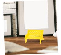 TOYANDONA 4 pièces Mini Chaise de Parc Décorative Modèle Miniature DIY pour Salon Chambre Jardin Décor Intérieur Simulation Réaliste Blanc Jaune Noir Gris