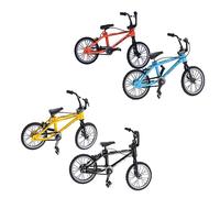 TOYANDONA 4 pièces Mini Finger Bikes Set Double Bar Vintage Style Finger Bicycle Toy for Hand Coordination Smooth Surface Safe Miniature Cycling Toys in Colors