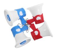TOYANDONA 4 Pièces Mini Megaphone Keychain Set for Teachers and Portable Plastic Handheld Speaker for Sports Cheering and Group Events