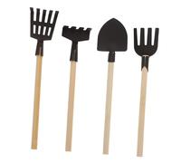 TOYANDONA 4 pièces Mini Outils Jardinage Garçon Fille Mini Pelle Râteau Fourche Jeu Créatif pour Maison de Poupée et Projets DIY