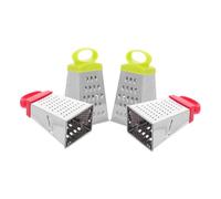 TOYANDONA 4 pièces Mini Râpe à Fromage Multifonction Faces Acier Inoxydable Trancheuse et Râpe à Légumes Compacte pour Cuisine Gain de Place et Facile à Nettoyer
