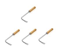TOYANDONA 4 Pièces Outils de désherbage Retirer poignée Suppression Lourd déracinement Manuel de Jardin Désherbeur de Jardin désherbeur à Main Outil Portable du Jardin Warden Weeder Bois