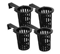 TOYANDONA 4 Pièces Panier Hydroponique Suspendu Plastique Petits Pots Filet pour Plantes Aquatiques Support Stable pour Aquarium Design Gain de Place pour Culture Intérieur