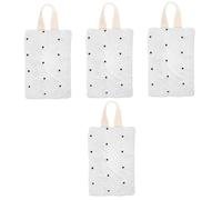 TOYANDONA 4 Pièces Paquet De Lingettes Humides Poubelle Portatif Distributeur à Crémaillère De Rangement En Tissu Suspendu Distributeur De Lingettes Pour Bébé Sur Beige Coton