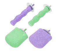 TOYANDONA 4 Pièces Perches pour Oiseaux avec Surface Antidérapante pour Aiguisage des Griffes Support Ergonomique pour Cockatiel Canari et Perroquets de Mâchonnement Sécurisé pour Cage