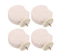 TOYANDONA 4 Pièces Perchoir pour Perruches en Roche Volcanique Texture Microporeuse pour Meulage du Bec Griffes, Forme Plateforme Confortable pour Oiseaux