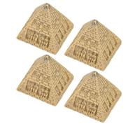 TOYANDONA 4 Pièces Petit Modèle de Pyramide en Résine Synthétique Dorée pour