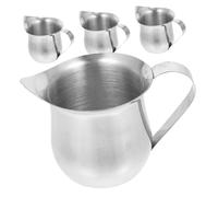 TOYANDONA 4 pièces Pichet à Lait Inox Pichet Crème Espresso Acier Inoxydable Petit Pot à Lait pour Café Verseur Pratique et Compact pour Bar et Maison