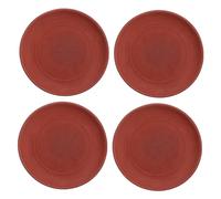 TOYANDONA 4 Pièces Plateau de Fleurs Céramique de Trays pour Pots de Fleurs Base Sturdy pour Protection Stockage pour Intérieur Extérieur