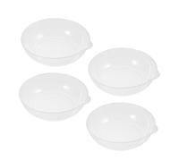 TOYANDONA 4 pièces Plateau de Pesée Transparent pour Balance Cuisine Lot de Plateaux Légers Plastique Réutilisables Mesure Précise Ingrédients Facile à Nettoyer et Portable