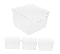 TOYANDONA 4 Pièces Plateau De Sable De Hamster Conteneur De Sable pour Hamster Récipient De Bain Transparent Pet