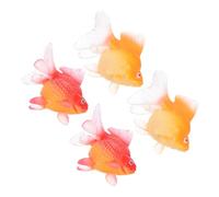 TOYANDONA 4 Pièces Poisson Rouge Miniature Plastique Faux Poissons Flottants pour Aquarium Statuette de Carpe Koï Décorative Aquarium