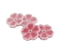 TOYANDONA 4 pièces Porte-brûle-Parfum Céramique Rose Support Délicat pour Cônes et Bâtons Ornement Décoratif pour Maison Bureau Méditation et Yoga
