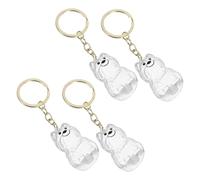 TOYANDONA 4 Pièces Porte Clés Boîte de Rangement Poils de Chien Transparent Accessoire Souvenir Commémoratif Animal Pratique et Sentimental pour Usage et Voyage