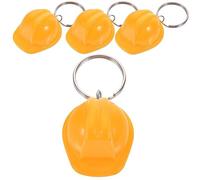 TOYANDONA 4 Pièces Porte-clés Casques De Accessoires Conception Chic Mini Construction Breloques pour Sacs à Main Chapeau De Chantier Miniature Auto Manquer Portefeuille Alliage De Zinc