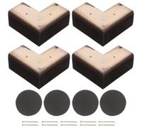 TOYANDONA 4 Pièces Rehausseur de Meuble en Bois en L 2,5cm pour Bureau