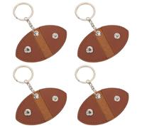 TOYANDONA 4 Pièces Rustic PU Guitar Picks Holder Keychain Plectrum Case Organizer for Acoustic Guitar and Ukulele Players