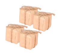 TOYANDONA 4 Pièces Scale Kraft Paper Wrapped Birthday Festival Ornaments for Mini Decor and Dollhouse Accessories