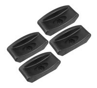 TOYANDONA 4 Pièces Selle D'haltère en Caoutchouc pour Rack de Gym Noir Coussinet Anti-Vibration et Trou de Vis 11mm pour Support de Barre D'haltères à Domicile