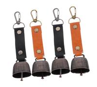 TOYANDONA 4 Pièces Set de Cloches Ours Robustes pour Randonnée et Camping Accessoires Multifonctions Anti-Ours pour Porte-clés Animaux et Cyclisme Pendentifs Décoratifs Alliage