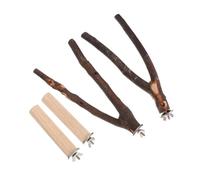 TOYANDONA 4 pièces Set de Perchoirs Naturels avec pour Perroquets Bâtons de Positionnement Robusts pour Cage Doiseaux Jouets Dexercice pour Parrots Accessoires pour Support et Jeu
