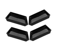 TOYANDONA 4 Pièces Set de Soucoupes Carrées Robustes pour Pots de Fleurs Plateau de Drainage Épais Aux Intempéries Base Stable pour Plantes Intérieur et Support Pratique et pour Jardinières