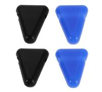 TOYANDONA 4 Pièces Support de Fourche en Silicone Triangulaire Portable pour Guérison Sonore, Absorbe les Vibrations, pour Contemplation à Domicile Studio, en Noir et Bleu