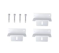 TOYANDONA 4 pièces Support de Panneau Solaire Z Alliage Aluminium Corrosion Kit Complet pour Camping Car Bateaux et Véhicules de Loisirs Facile Surfaces Irrégulières Argenté