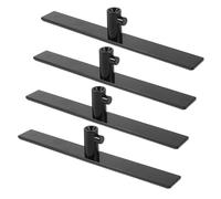 TOYANDONA 4 Pièces Support de Rangement pour Accessoires de Robot Pâtissier Noir en Métal 15x2,6x1,7 Cm avec Installation sans Outil pour Crochet Batteur Plat sous Meuble