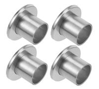 TOYANDONA 4 pièces Support de Tringle Rideau Acier Inoxydable Flasques Rondes Épaisses Support Mural Solide pour Barre de Installation Sécurisée Compatible Barre