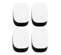 TOYANDONA 4 Pièces Support Mural Magnétique pour Télécommande Ac et Tv en Silicone Noir Fixation Autocollante, pour Bureaux et Armoires, Compatible Différentes Tailles de Télécommandes