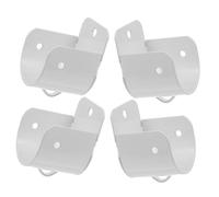 TOYANDONA 4 pièces Support Tringle Rideau Acier Inoxydable Blanc Fixation Percage Support de Barre pour Salle de Bain Placard Penderie Fenêtre Montage Facile et Résistant