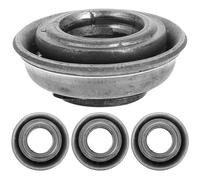 TOYANDONA 4 Roulements de Roulettes pour Fauteuil Roulant Roulement à Rouleaux de Direction en Acier Accessoires de Moyeu d'Essieu Blanc Kit 4 Pièces pour Fourche et Support de Roue