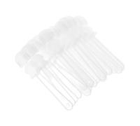 TOYANDONA 40 Pièces Mini Fan Handles Transparent Plastic Sticks and Compact Grip Rods for DIY Circular Fans Crafting Weddings Parties Art Projects