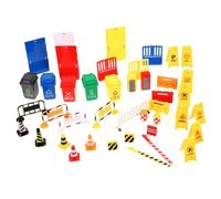 TOYANDONA 40 pièces Panneaux Routiers pour Garçon Fille Jeu Éducatif de Signalisation de Circulation et Barricades de Route Compact et pour Apprentissage des Règles de Sécurité