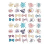 TOYANDONA 40 Pinces à Cheveux pour Chiens et Chats Ensemble de 40 Pièces Nœuds et Barrettes à Fleurs Accessoires Légers et Doux pour Toilettage Quotidien et Occasions Spéciales Maintien
