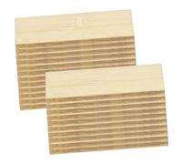 TOYANDONA 48 Pièces Decorative Bamboo Floorboards Tiny House Building Accessories Versatile and Expandable Design