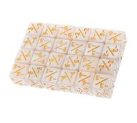 TOYANDONA 48 Pièces Dés Mathématiques en Acrylique Blanc, Chiffres et | Pratique Interactive des Calculs, Usage t Maison, Prop Éducatif Portable, Lecture Facile