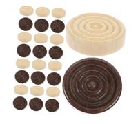 TOYANDONA 48 Pièces Vérificateur Jeu de Dames Chips de Jeu de société de Jeux de société Accessoires d'apprentissage Ronds en Bois