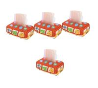 TOYANDONA 4ensembles Jouet Pour Garçon Fille Boîte à Mouchoirs Sensorielle Pour Éveil Des Tout-petits Développement Motricité Audition Avec Foulards Jouet Éducatif Pour Prescolaires