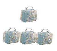 TOYANDONA 4pièces Boîte à Bijoux Rétro Coffret De Rangement pour De Boîte à Maquillage Et Accessoires De Voyage pour Bijoux Et Souvenirs Design Pratique Et Élégant